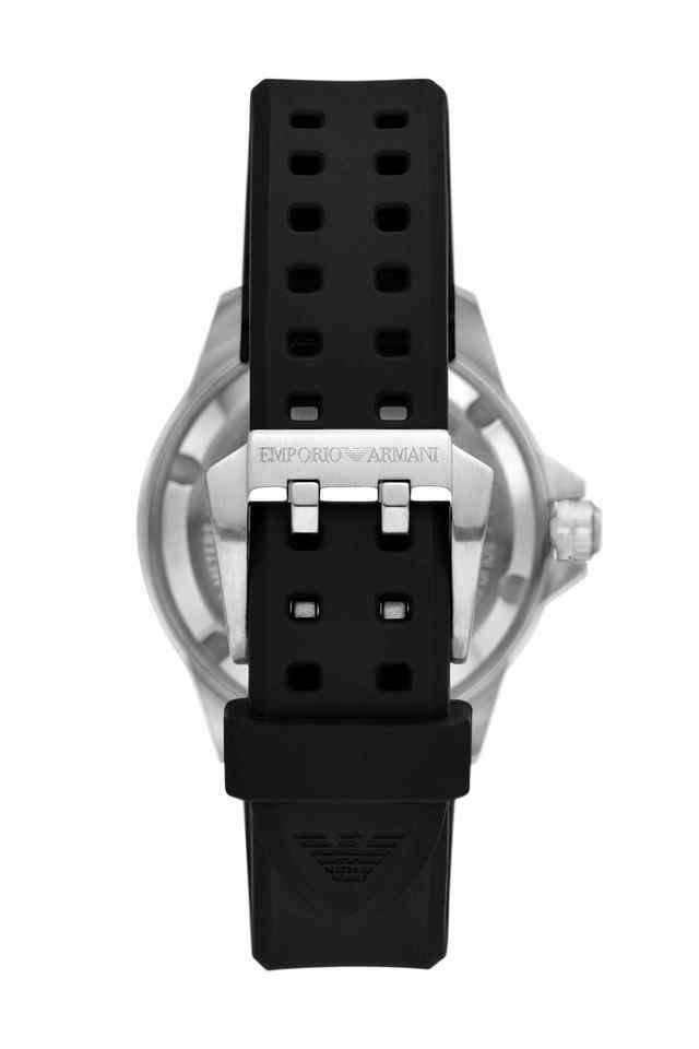 Automatic-42-mm-Black-Dial-Silicone-Analogue-Watch-for-Men---AR60078