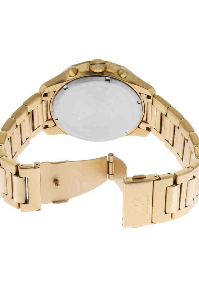 Banks-Men-s-44mm-Chronograph-Quartz-Watch--Green-Dial-with-Gold-Stainless-Steel-Strap-(AX1746I)