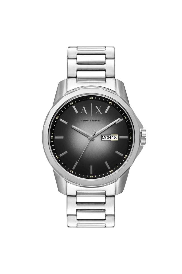 Banks-44-mm-Grey-Dial-Stainless-Steel-Analogue-Wrist-Watch-For-Men---AX1764