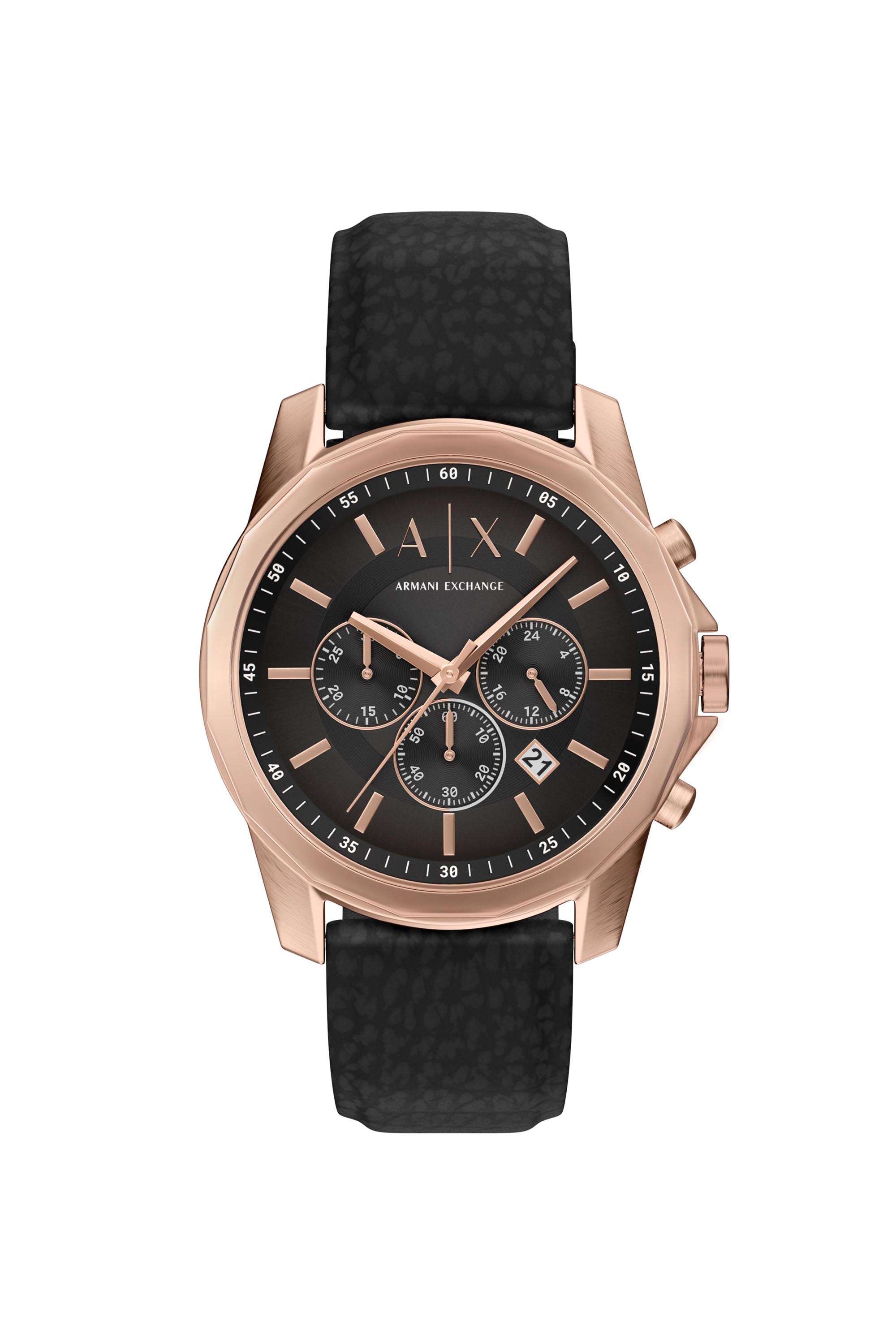 44-mm-Black-Dial-Rubber-Chronograph-Watch-For-Men---AX1769