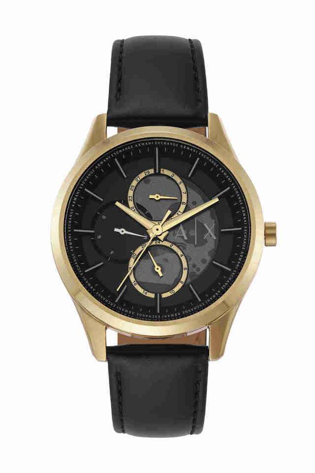 Dante-42-mm-Black-Dial-Leather-Chronograph-Watch-For-Men---AX1876I