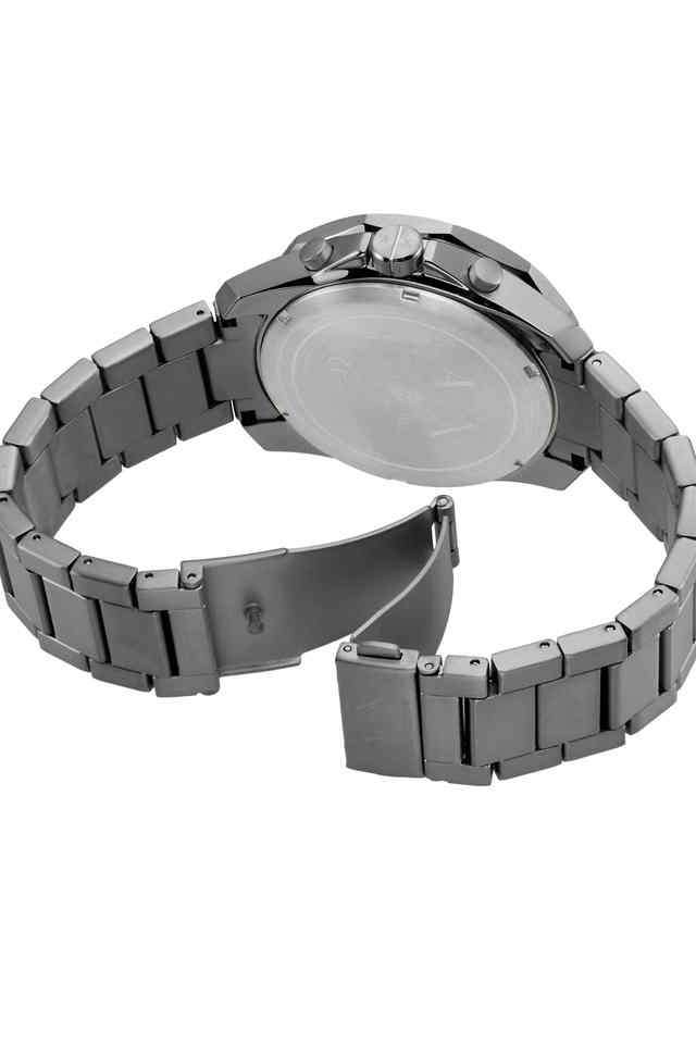 Quartz-44-mm-Black-Dial-Stainless-Steel-Chronograph-Wrist-Watch-for-Men---AX1959I