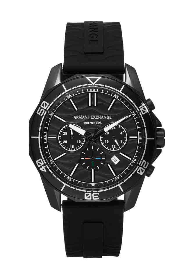 Quartz-44-mm-Black-Dial-Silicone-Chronograph-Wrist-Watch-for-Men---AX1961I