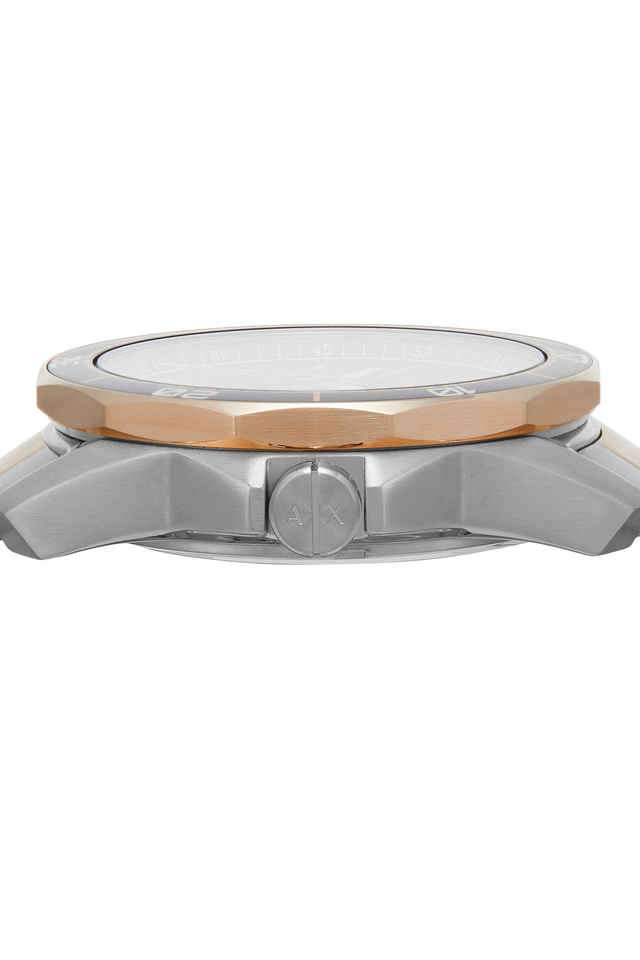 Buy Armani Exchange NoColour Quartz 44 mm Silver Dial Stainless