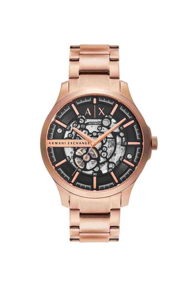 Automatic-46-mm-Black-Dial-Stainless-Steel-Analogue-Watch-for-Men---AX2456