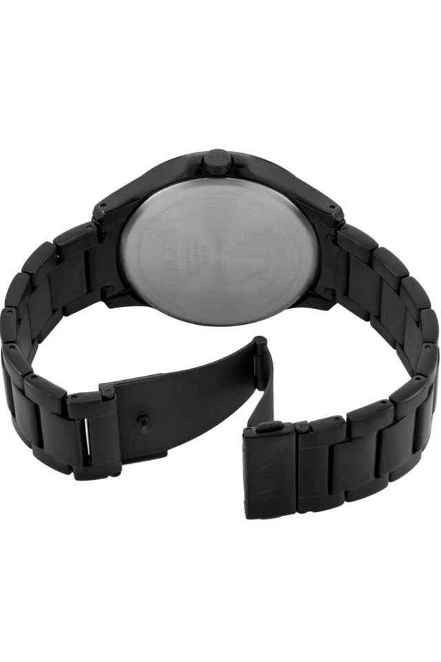 Quartz-46-mm-Black-Dial-Stainless-Steel-Chronograph-Wrist-Watch-for-Men---AX2460