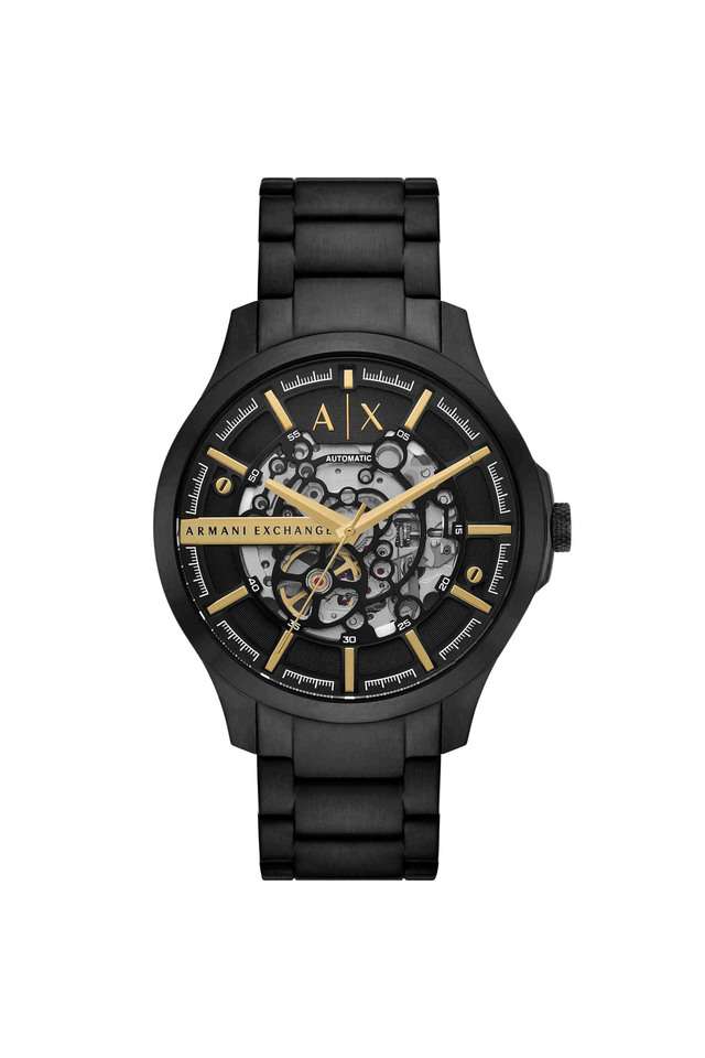 46-mm-Black-Dial-Stainless-Steel-Analogue-Watch-for-Men---AX2463I