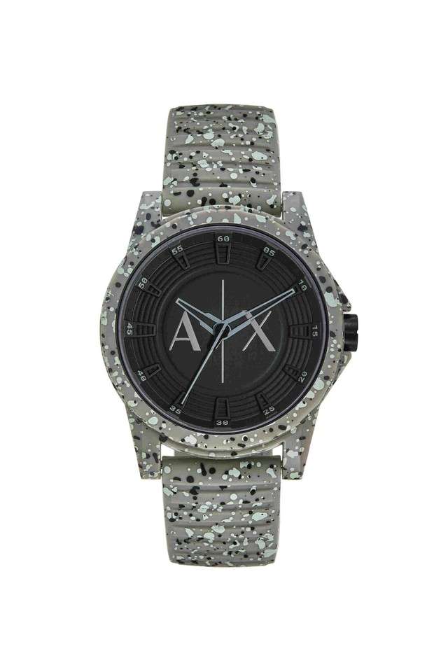 Quartz-44-mm-Green-Dial-Silicone-Analogue-Watch-for-Men---AX2535