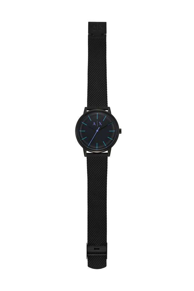 Quartz-42-mm-Black-Dial-Stainless-Steel-Analogue-Wrist-Watch-for-Men---AX2760I