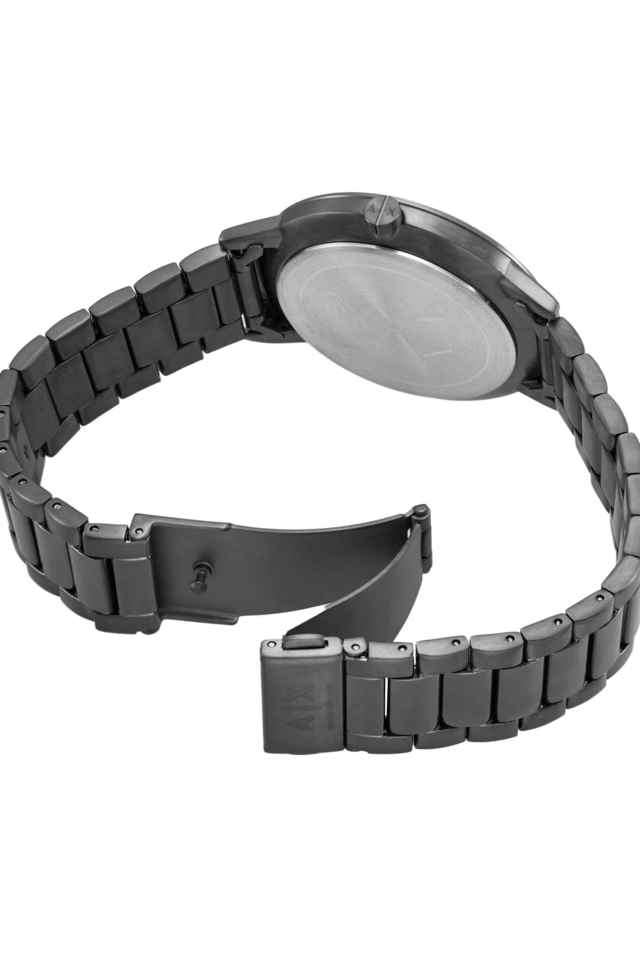 Quartz-42-mm-Black-Dial-Stainless-Steel-Analogue-Wrist-Watch-for-Men---AX2761I
