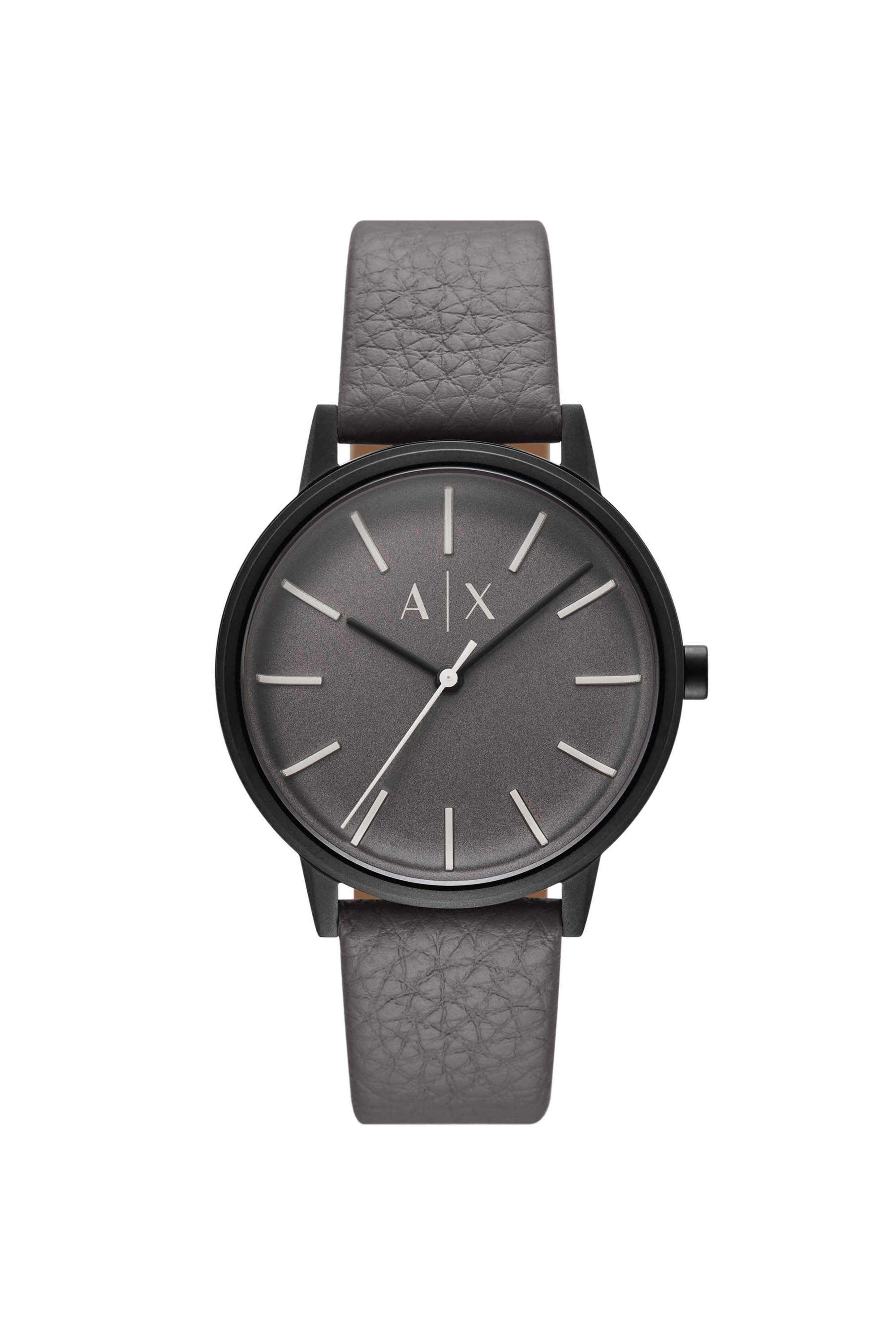42-mm-Grey-Dial-Leather-Analogue-Watch-For-Men---AX2764