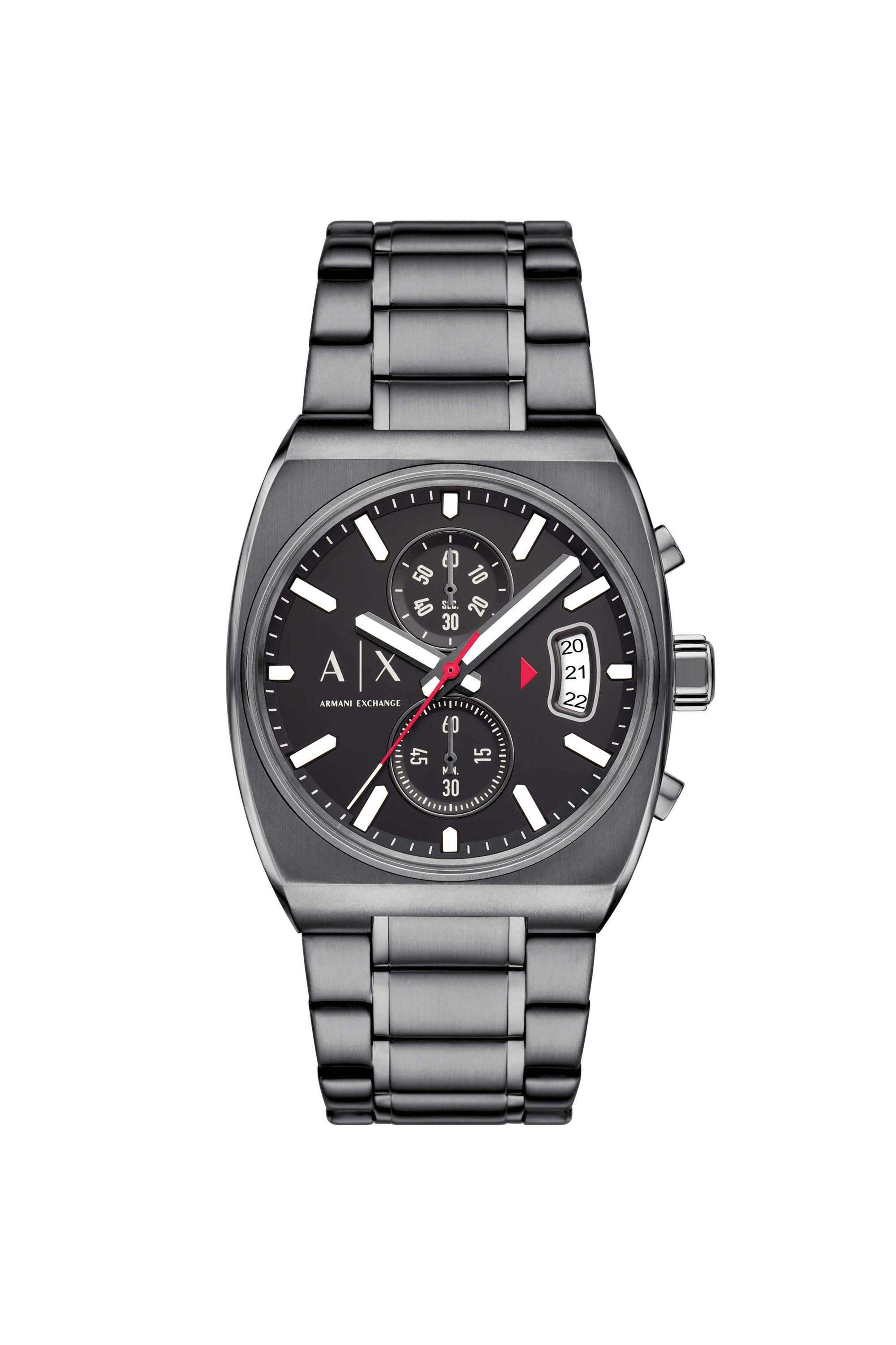 40-mm-Black-Dial-Stainless-Steel-Analogue-Watch-For-Men---AX2823