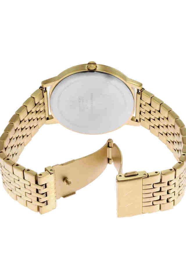 Quartz-40-mm-Gold-Dial-Stainless-Steel-Analogue-Wrist-Watch-for-Men---AX2871I