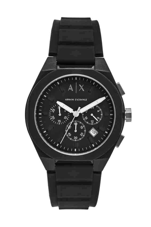 Quartz-44-mm-Black-Dial-Silicone-Chronograph-Wrist-Watch-for-Men---AX4161I
