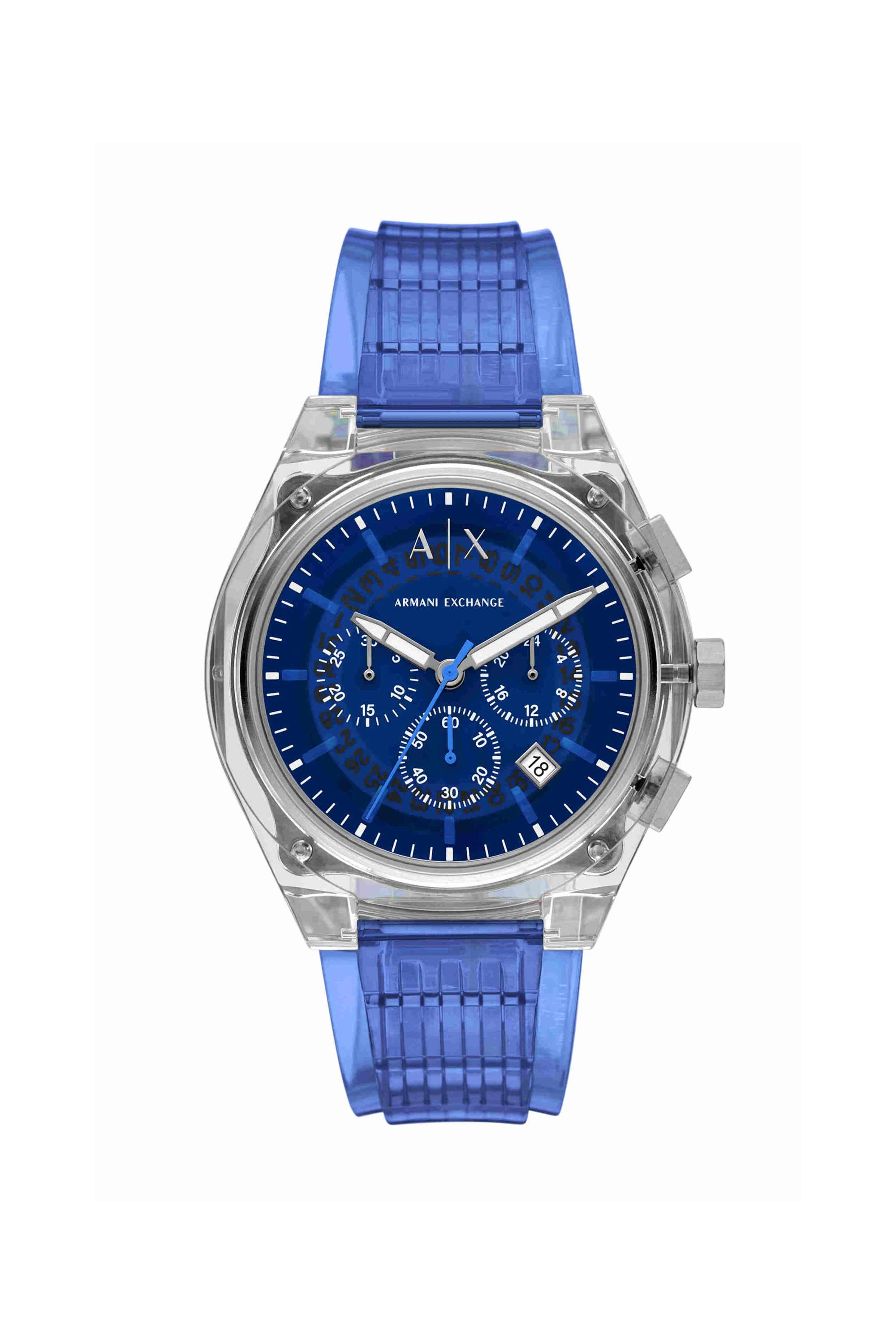 Sync-44-mm-Blue-Dial-Polyurethane-Chronograph-Wrist-Watch-for-Men---AX4166