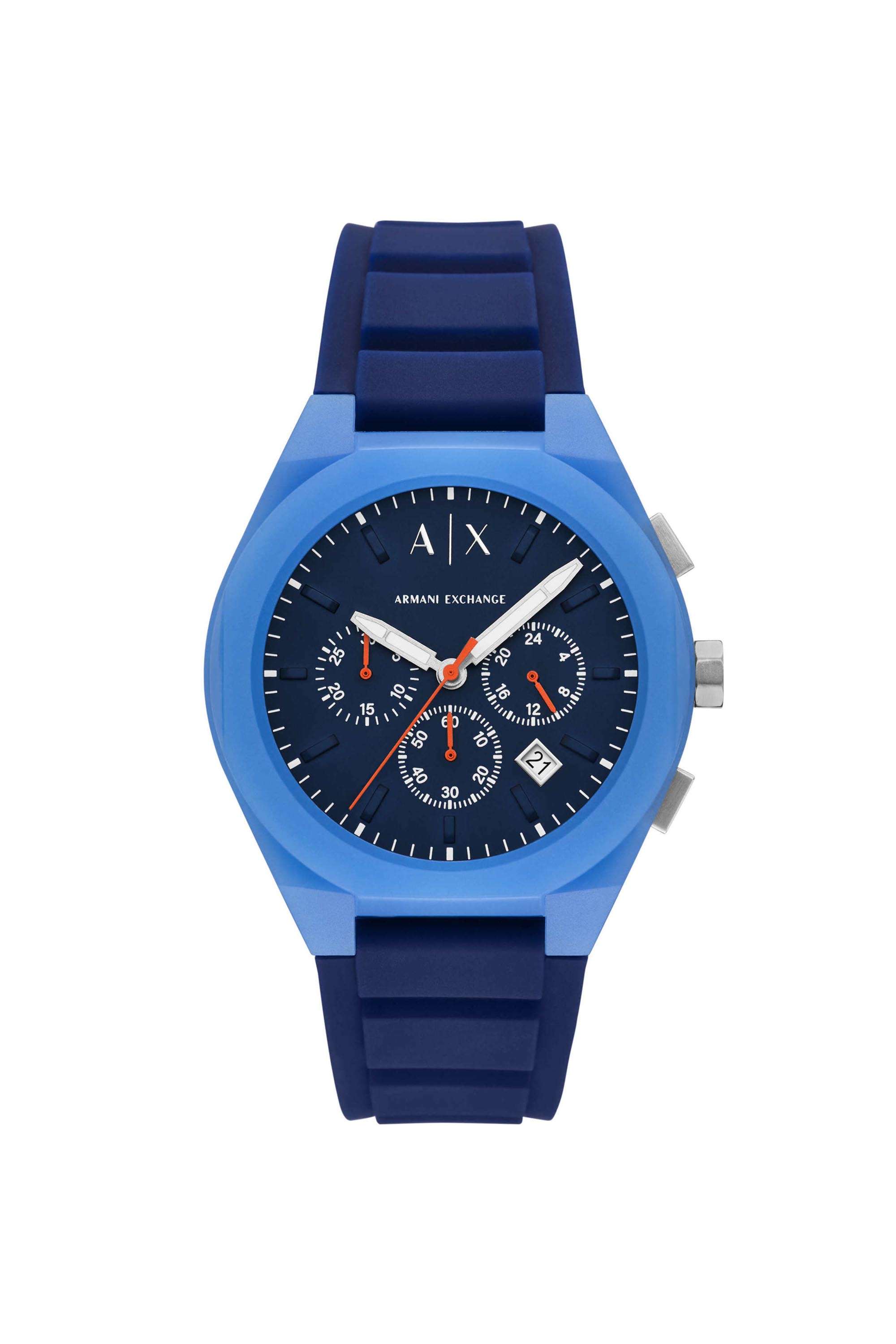 Sync-44-mm-Blue-Dial-Silicone-Analogue-Watch-For-Men---AX4170