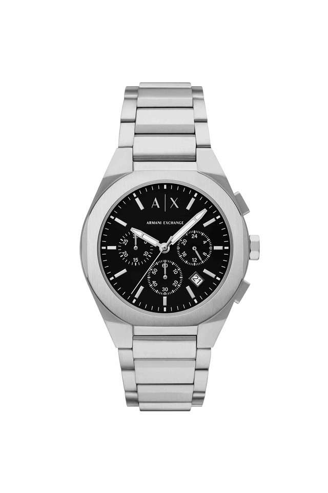 42-mm-Black-Dial-Stainless-Steel-Chronograph-Watch-for-Men---AX4186I