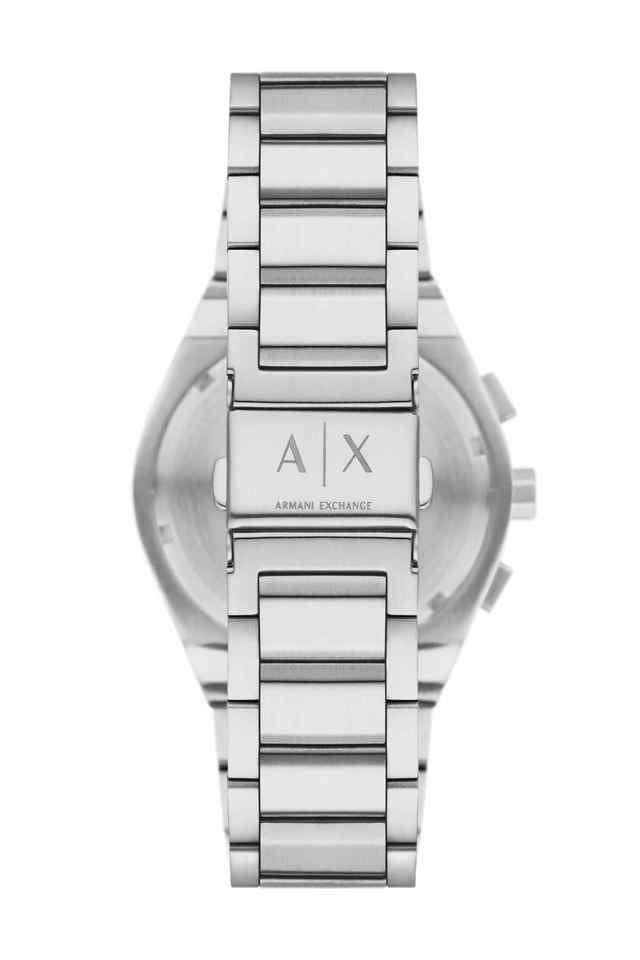 42-mm-Black-Dial-Stainless-Steel-Chronograph-Watch-for-Men---AX4186I