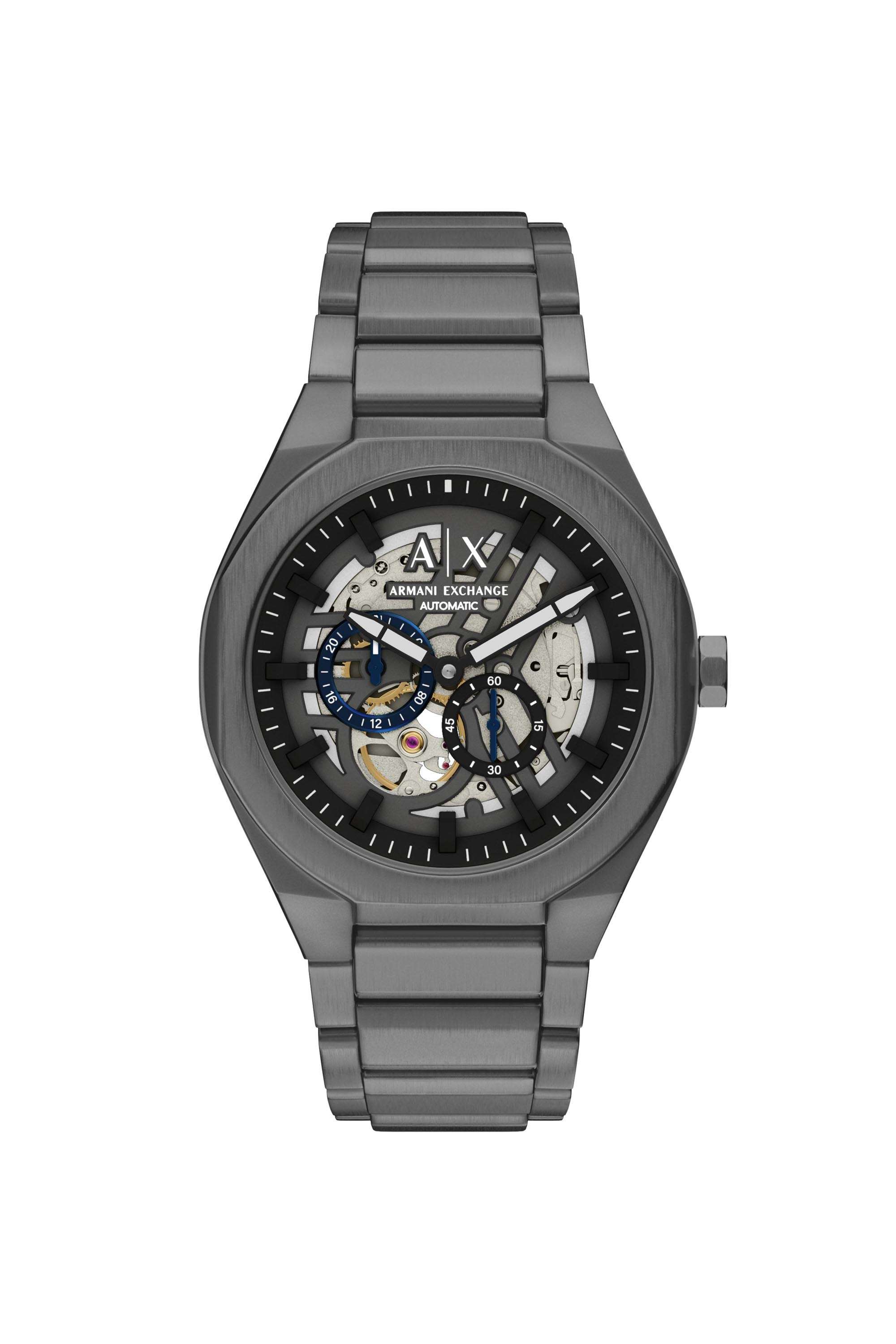 Sync-44-mm-Grey-Dial-Stainless-Steel-Chronograph-Watch-For-Men---AX4195