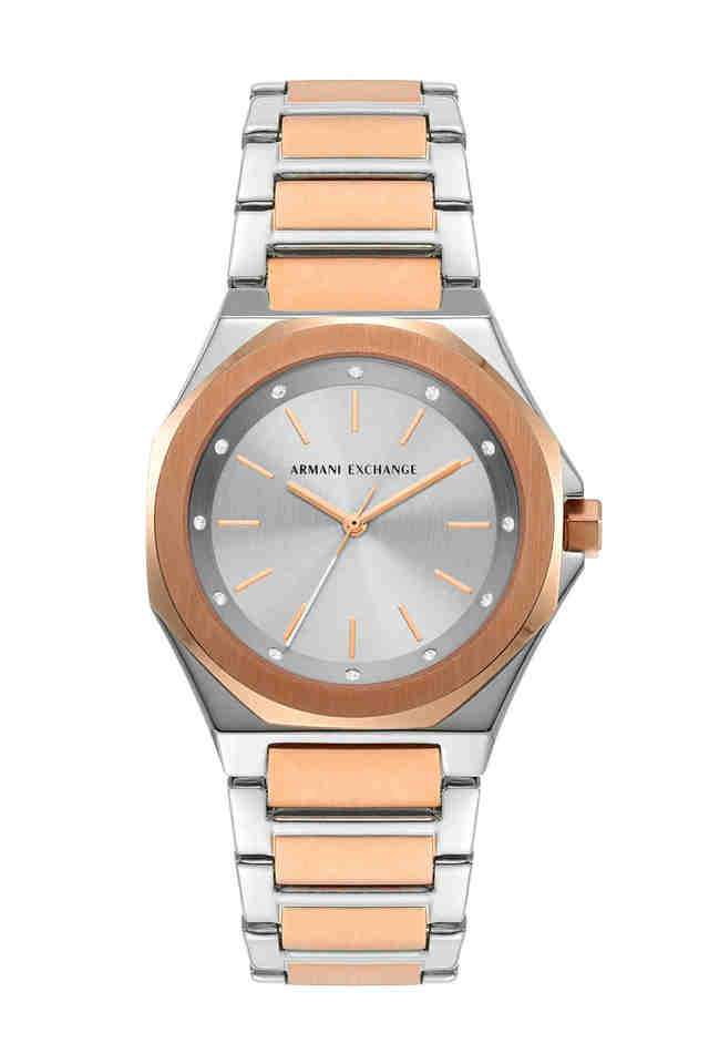 Quartz-34-mm-Silver-Dial-Stainless-Steel-Analog-Watch-for-Men---AX4607