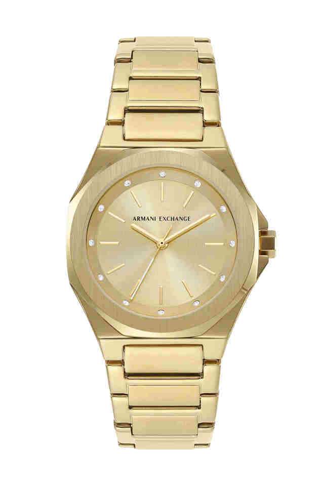 Quartz-34-mm-Gold-Dial-Stainless-Steel-Analog-Watch-for-Men---AX4608