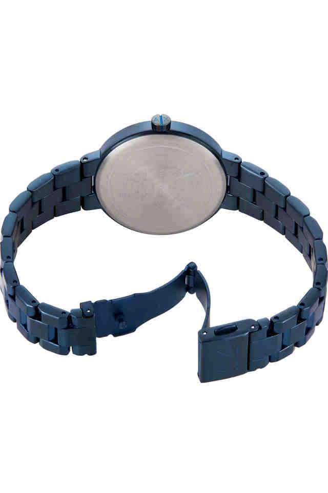 Quartz-36-mm-Blue-Dial-Stainless-Steel-Analogue-Wrist-Watch-for-Women---AX5175