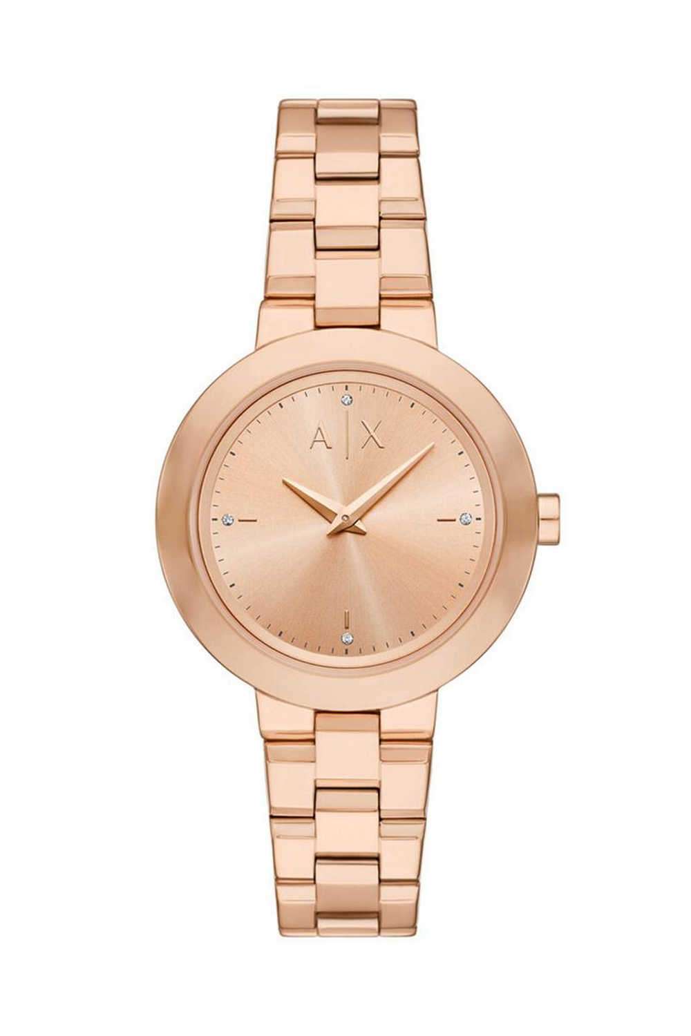 Jackie-Women-s-36-mm-Analogue-Quartz-Watch---Rose-Gold-Dial-with-Rose-Gold-Stainless-Steel-Strap-(AX5177)