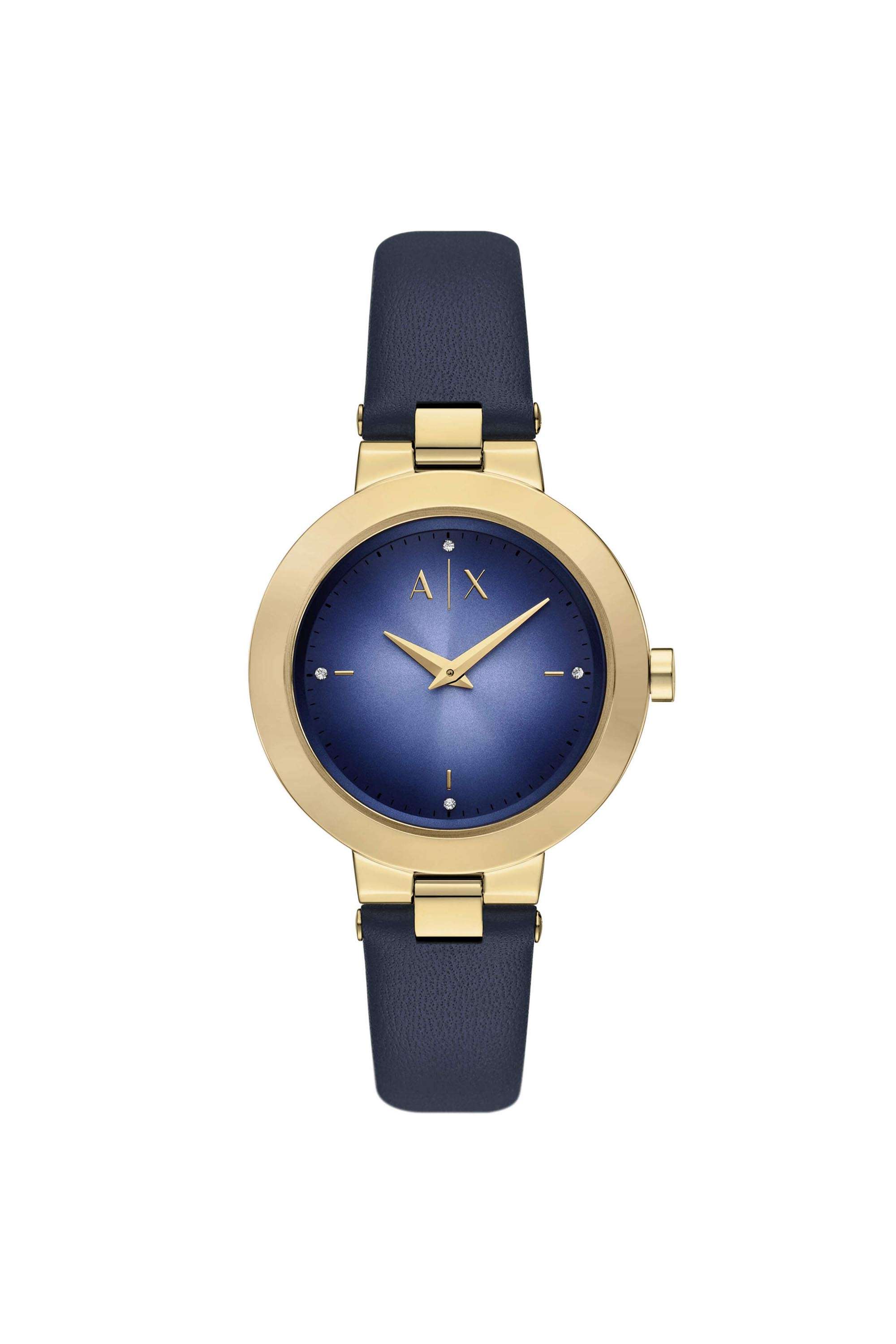 36-mm-Blue-Dial-Leather-Analogue-Watch-For-Women---AX5179