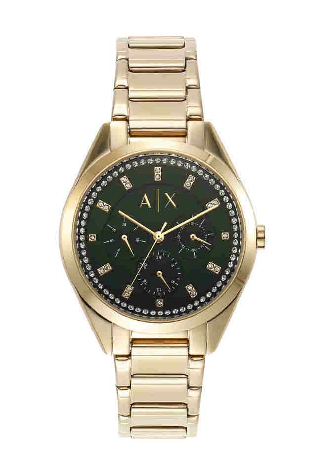 Lady-Giacomo-38-mm-Green-Dial-Stainless-Steel-Chronograph-Watch-For-Women---AX5661I