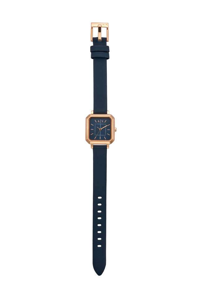 Quartz-27-mm-Blue-Dial-Leather-Analogue-Wrist-Watch-for-Women---AX5722I