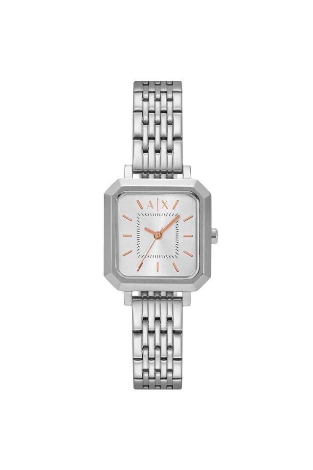 Quartz-27-mm-Silver-Dial-Stainless-Steel-Analogue-Watch-for-Women---AX5724