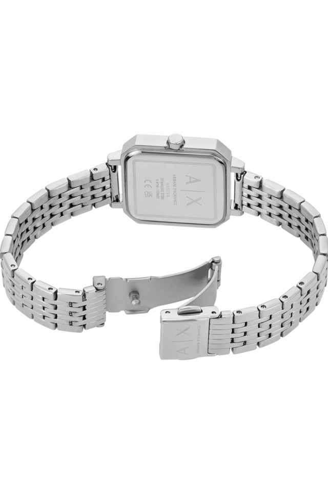 Quartz-27-mm-Silver-Dial-Stainless-Steel-Analogue-Watch-for-Women---AX5724