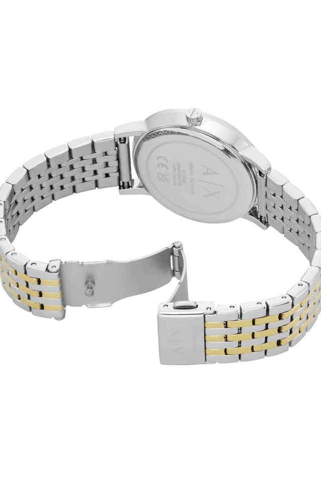 Quartz-36-mm-Silver-Dial-Stainless-Steel-Analogue-Wrist-Watch-for-Women---AX7156SET