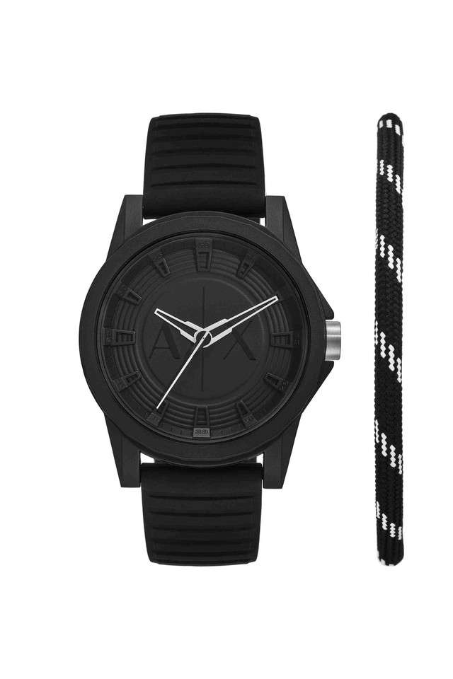 Outerbanks-44-mm-Black-Dial-Silicone-Analogue-Wrist-Watch-for-Men---AX7159SET
