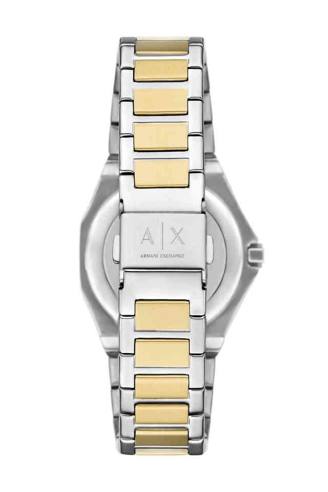 Quartz-34-mm-Silver-Dial-Stainless-Steel-Analogue-Watch-for-Women---AX7161SET