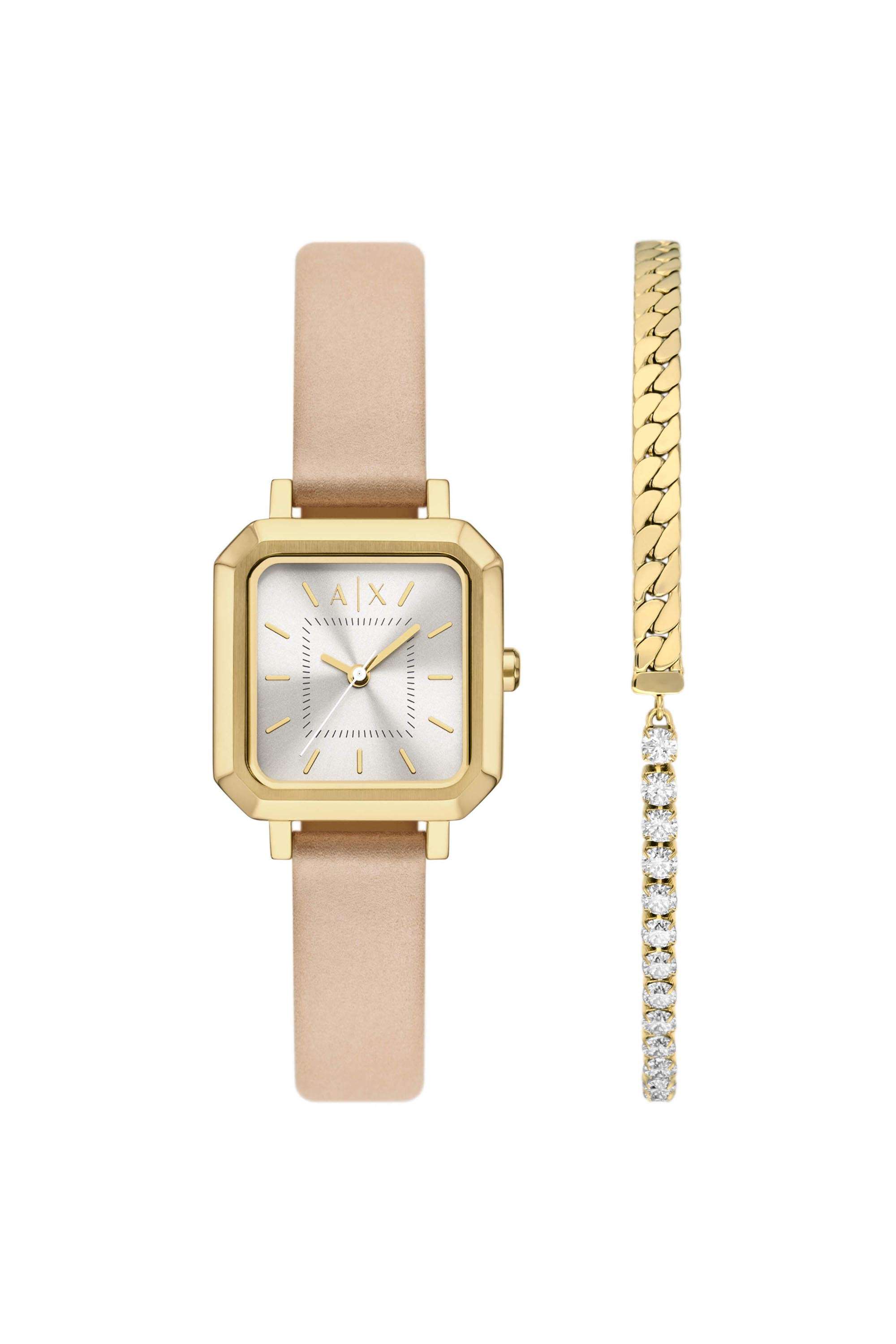 27-mm-Beige-Dial-Leather-Analogue-Watch-For-Women---AX7172SET