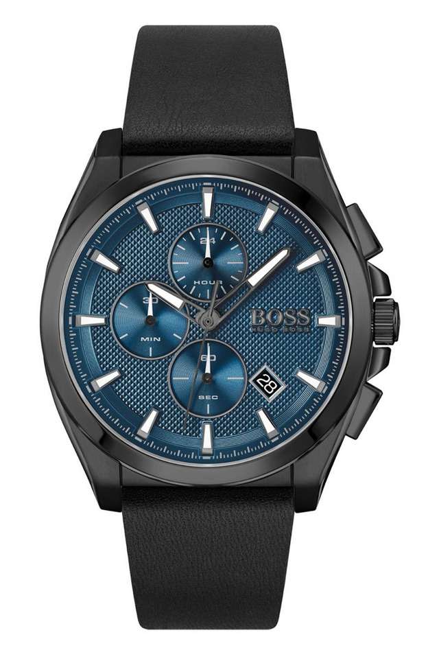 Buy BOSS Blue Grandmaster Blue Dial Leather Chronograph Watch for