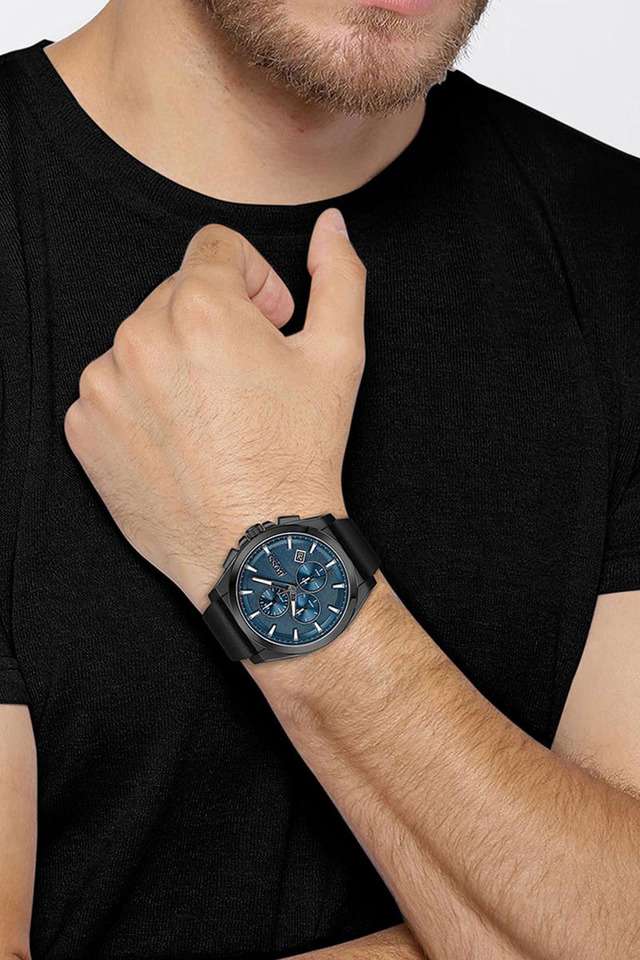 Buy BOSS Blue Grandmaster Blue Dial Leather Chronograph Watch for