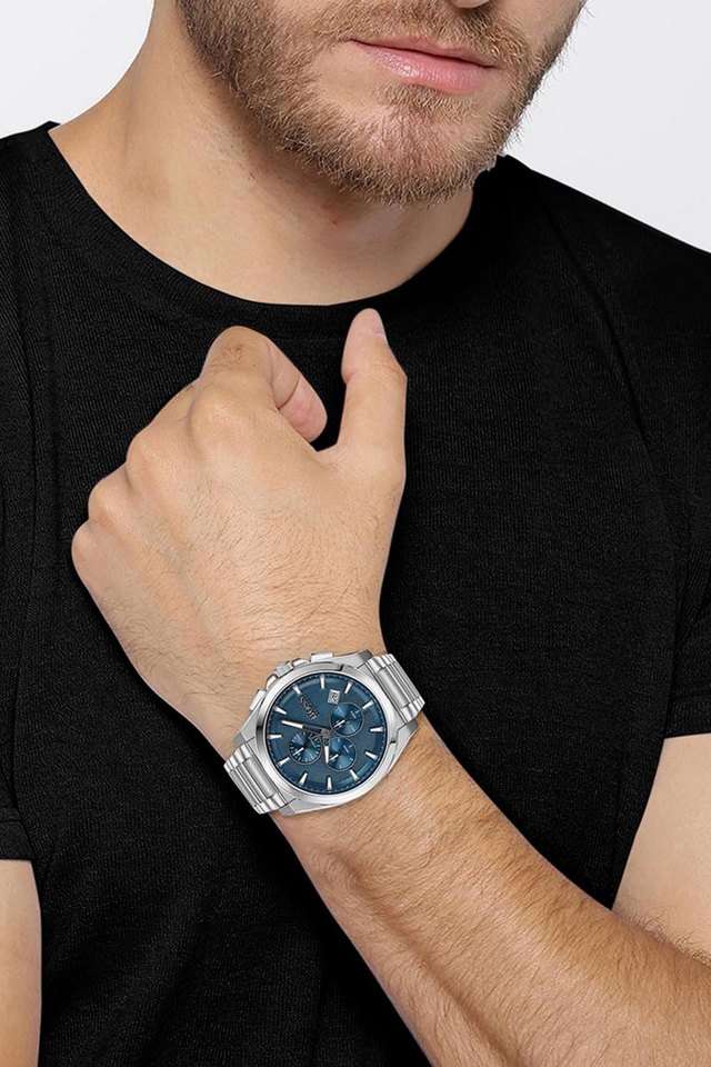Buy BOSS NoColour Grandmaster Blue Dial Stainless Steel