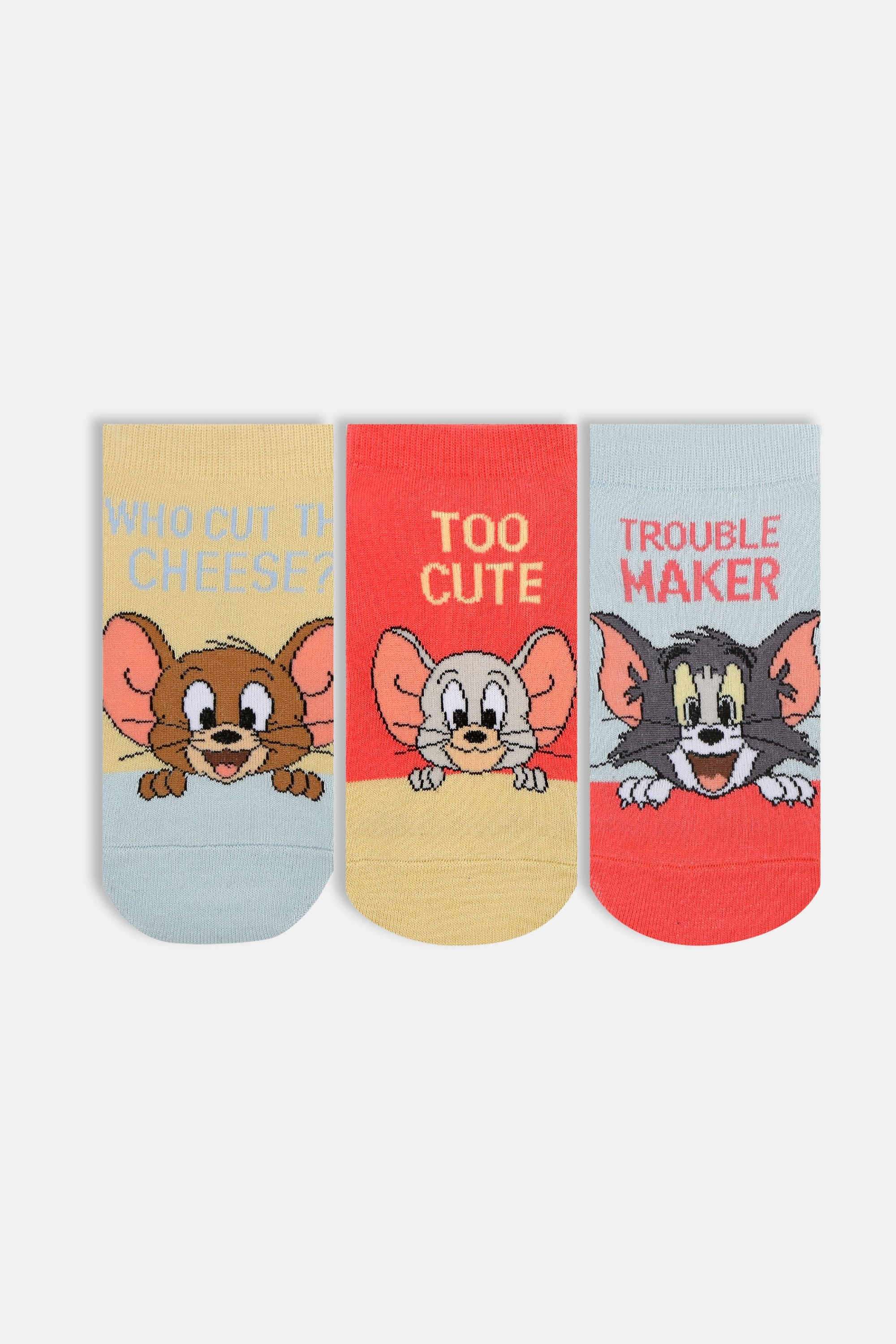 Women-s-Tom-&-Jerry-Cartoon-Lowcut-Socks