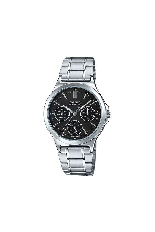 Womens-48.5-x-45.4-x-11.8-mm-Enticer-Ladies-Collection--LTP-V300D-1AUDF-Black-Dial-Metal-Watch---A1146