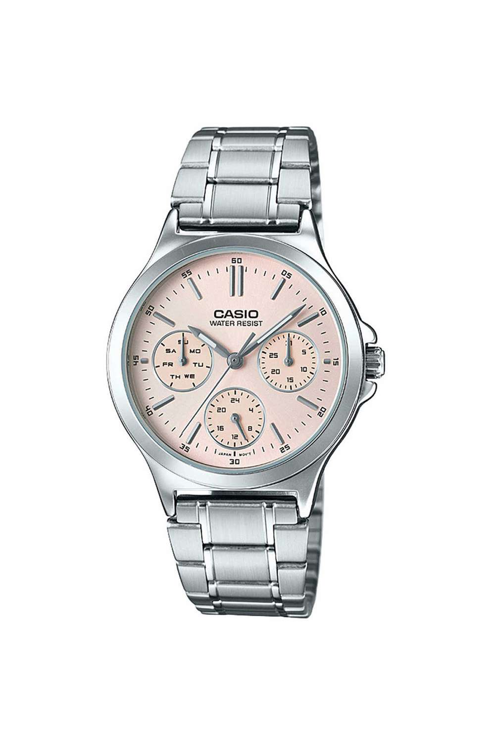 Enticer-Women-s-33.2-mm-Analogue-Quartz-Watch---Rose-Gold-Dial-with-Silver-Stainless-Steel-Strap-(WCAA1148)