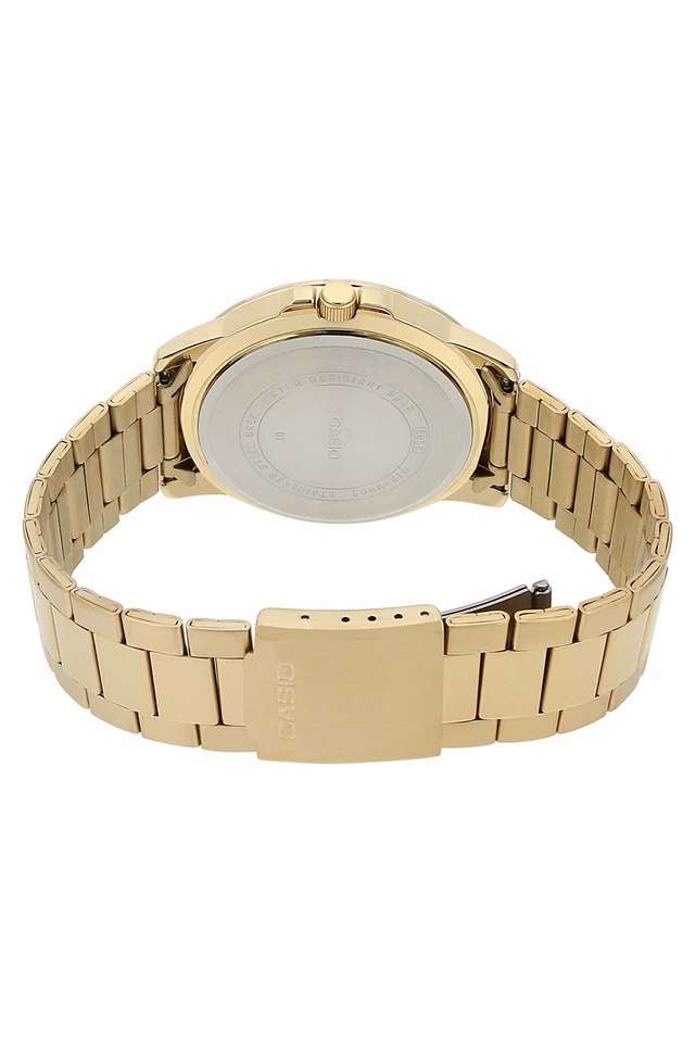 Mens-Black-Dial-Stainless-Steel-Analog-Watch