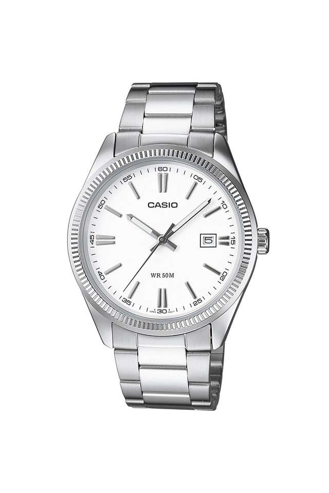 Quartz-44.2x38.5x9.2-mm-White-Dial-Stainless-Steel-Analogue-Watch-for-Men---A1539