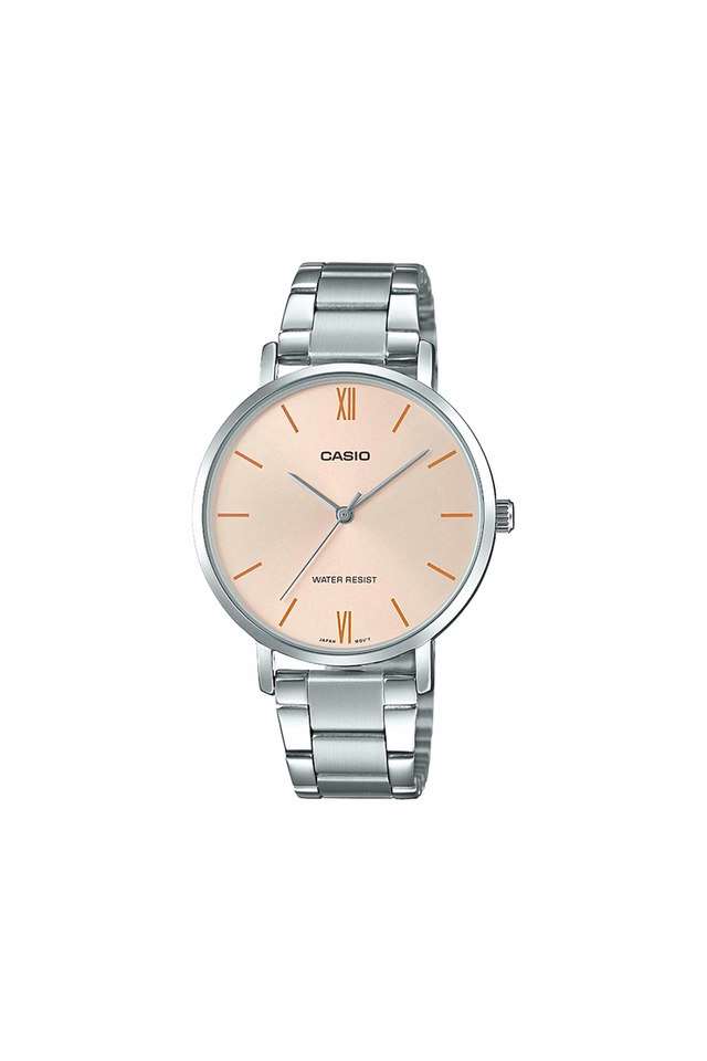 Womens-Enticer-Pink-Dial-Metallic-Analogue-Watch---LTP-VT01D-4B