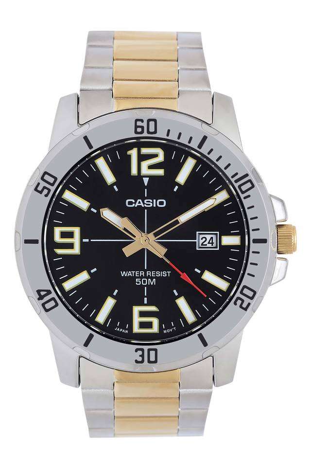 Mens-Enticer-Black-Dial-Metallic-Analogue-Watch---A1735