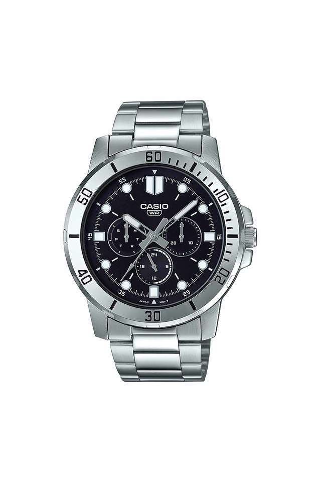 Mens-Enticer-Black-Dial-Metallic-Multi-Function-Watch---A1748