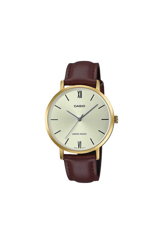 Womens-Enticer-White-Dial-Leather-Analogue-Watch---LTP-VT01GL-9BUDF