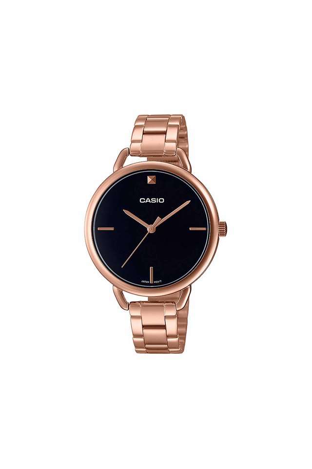 Womens-30-39-mm-Enticer-Black-Dial-Steel-Analogue-Watch---A1813