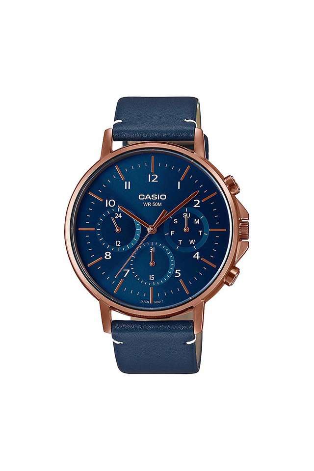 Mens-Enticer-Blue-Dial-Leather-Analogue-Watch---A1849